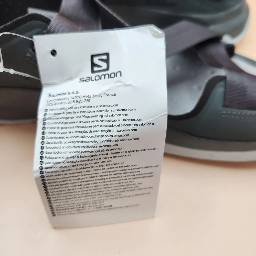 Salomon Tech Sandal Mens Size 11 Gray Outdoor Hiking Adjustable Strap Sandals